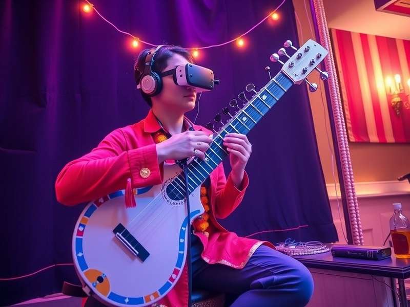 Sitar Journey VR gameplay showing virtual sitar interaction